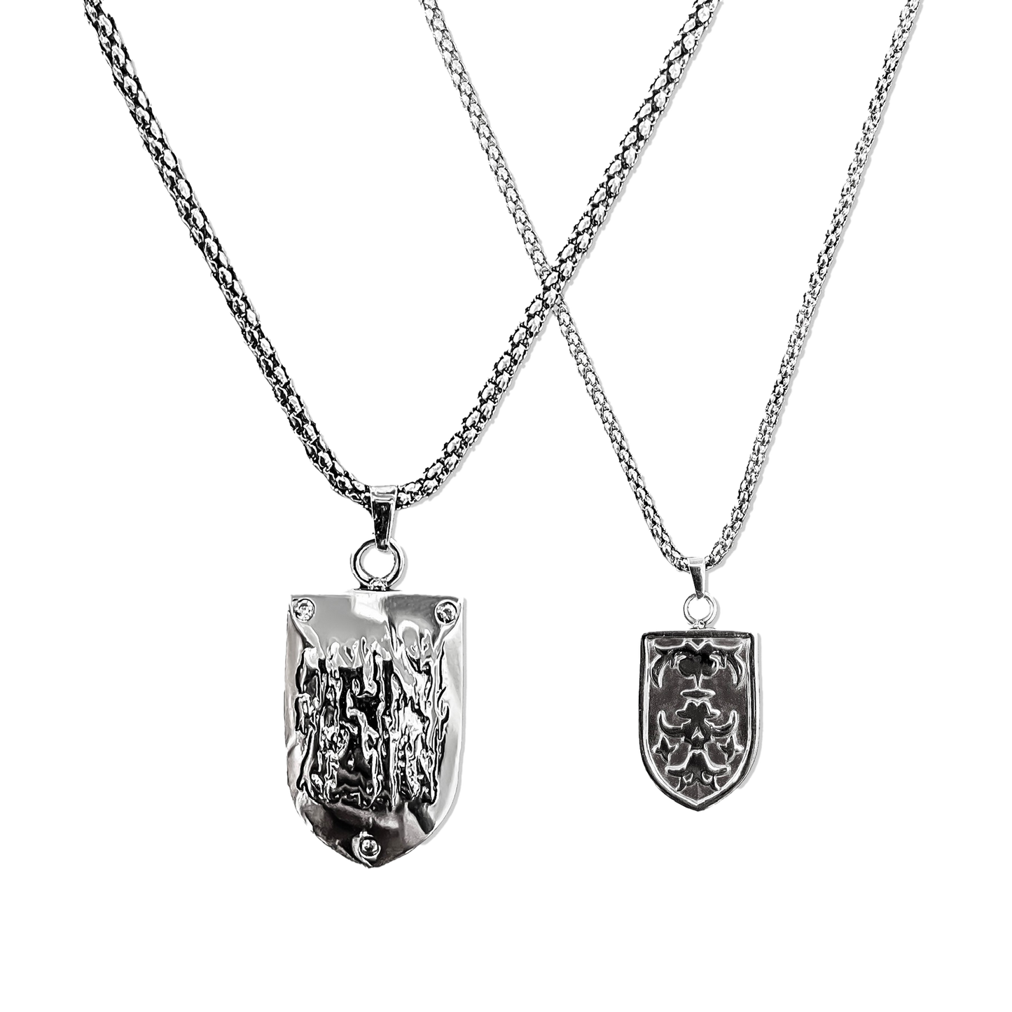 Gemstone Shield Necklace