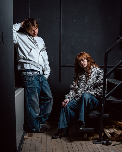 Reversible leopard hoodie