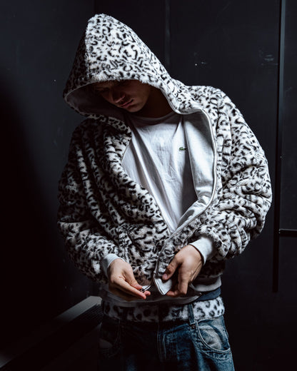 Reversible leopard hoodie