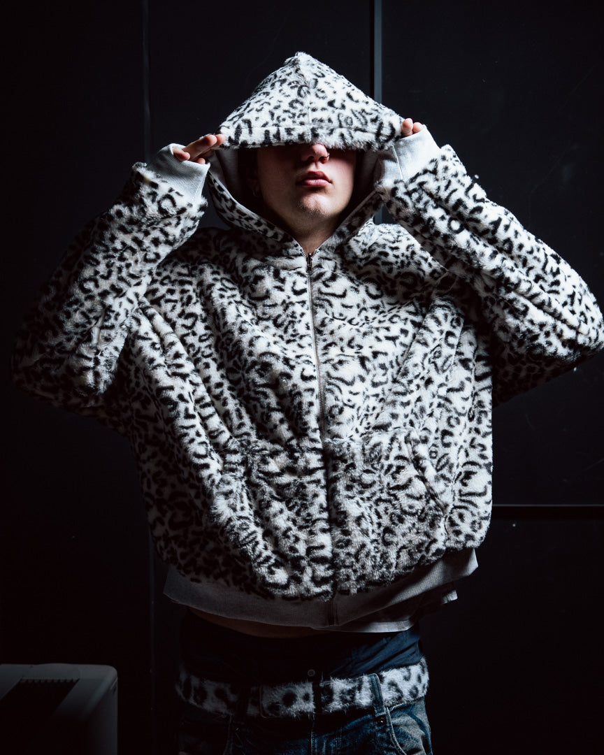 Reversible leopard hoodie