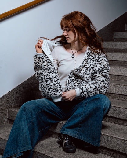 Reversible leopard hoodie