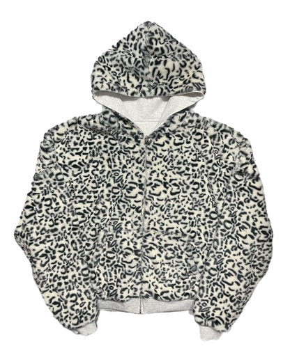 Reversible leopard hoodie
