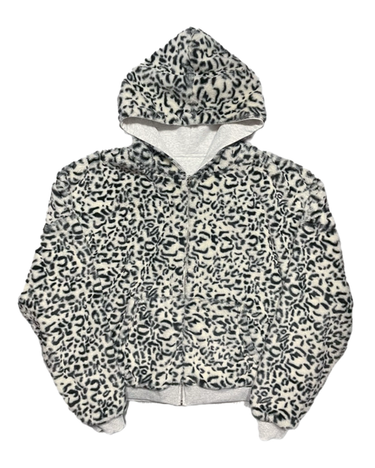 Reversible leopard hoodie